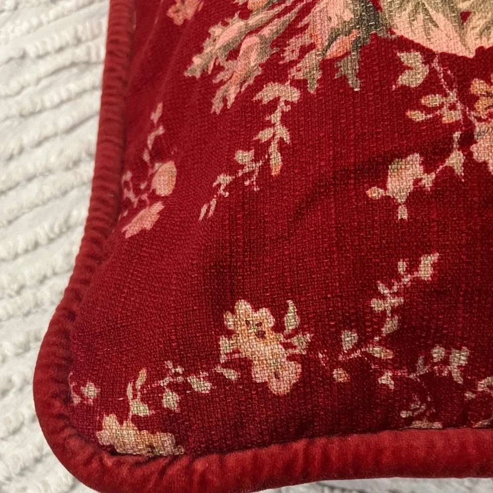 Waverly English Cottage Shabby Chic Cotton tapestry/Velvet Pillow Cover‎